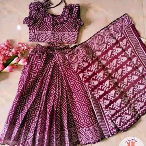 জামদানী প্রিন্ট রেডি শাড়ী (Code 108)