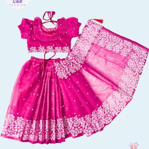 স্কিন প্রিন্ট রেডি শাড়ী রানী গোলাপি (Code 118)