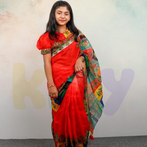 চান্দেরি সিল্ক রেডি শাড়ী  (Code 17)