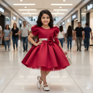 Premium Girls Party Dress--10)
