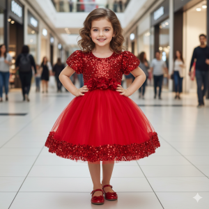 Premium Girls Party Dress--34)