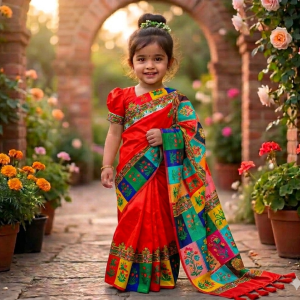 চান্দেরি সিল্ক রেডি শাড়ী  (Code 17)