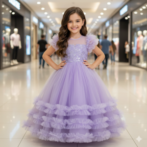 Premium Girls Party Dress--30)