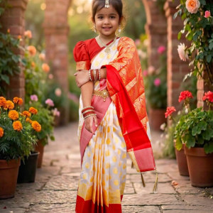 বেবি রেডি কাতান শাড়ি (Code 21)