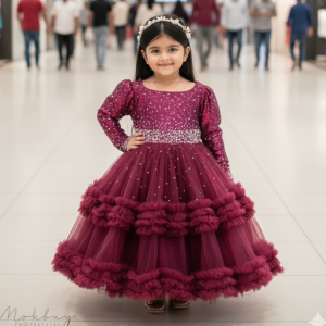Premium Girls Party Dress--29)
