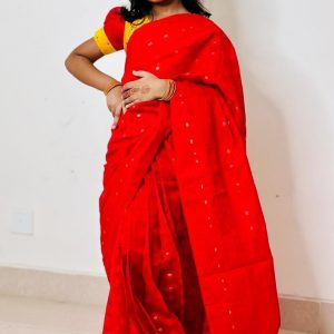 লাল নাকফুল জামদানী (Code 22)