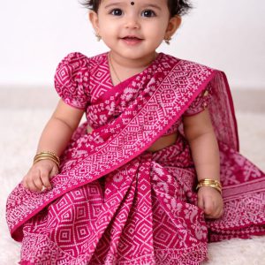 হাফ সিল্ক প্রিন্ট শাড়ি (Code 72)