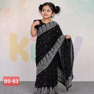 বেবি রেডি হাফ সিল্ক প্রিন্ট শাড়ি (Code 83)