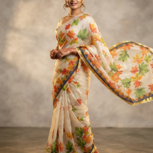 সিল্ক প্রিন্ট শাড়ি(Code 1043)