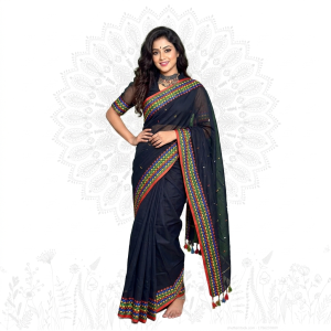 হাফ সিল্ক শাড়ি(Code 1019)