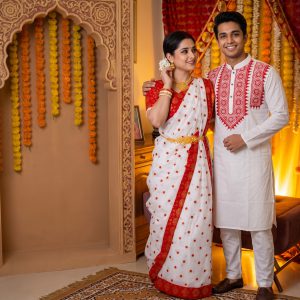 শাড়ি এবং পাঞ্জাবি কম্বো প্যাকেজ Code 7
